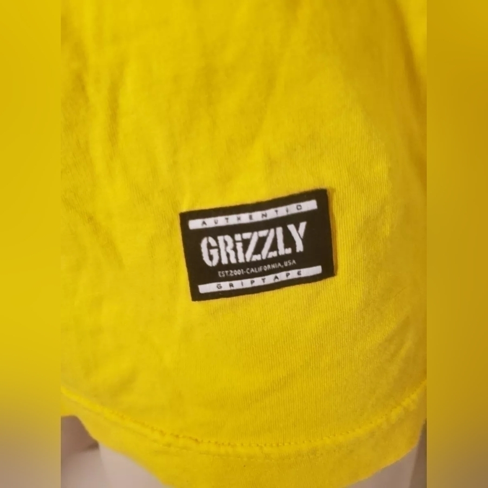 NWOT Grizzly Tekashi 6ix9ine 96 Bear on Yellow Long Sleeve Tee - Size M New - Picture 8 of 9